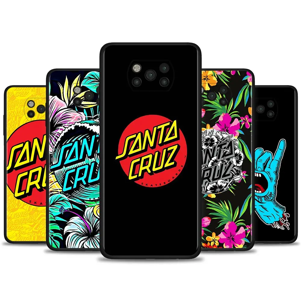 

SmartPhone Case For Xiaomi Poco X3 M3 Pro F3 X3 GT X3NFC F1 Black Soft Shell Fitted Caso Silicone Bumper SantaCruz