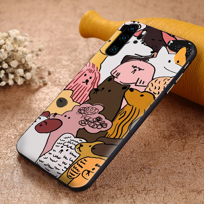 С милым мультипликационным принтом для huawei P20 P30 P10 P9 P8 Коврики 30 20 Lite P Smart Y6 Y7 Pro 2019
