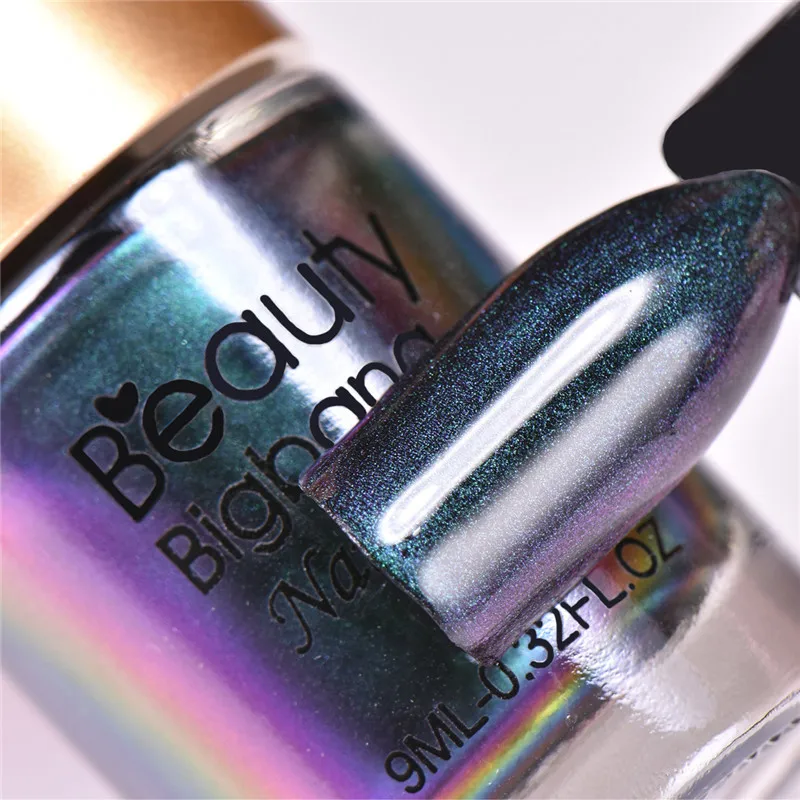 BeautyBigBang 9 мл 5 цветов хамелеон лак для стемпинга лак для дизайна ногтей Прочный ноготь лак Перманентный