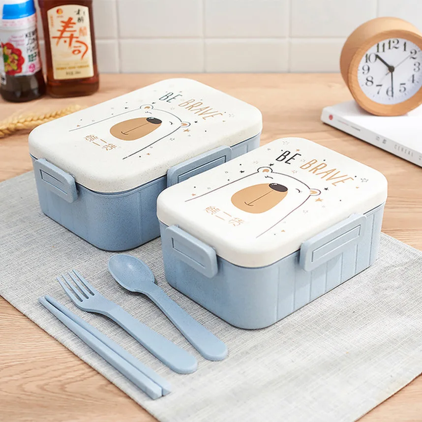 Bento Box прямоугольный контейнер для еды с подогревом офисный Рабочий ланчбокс