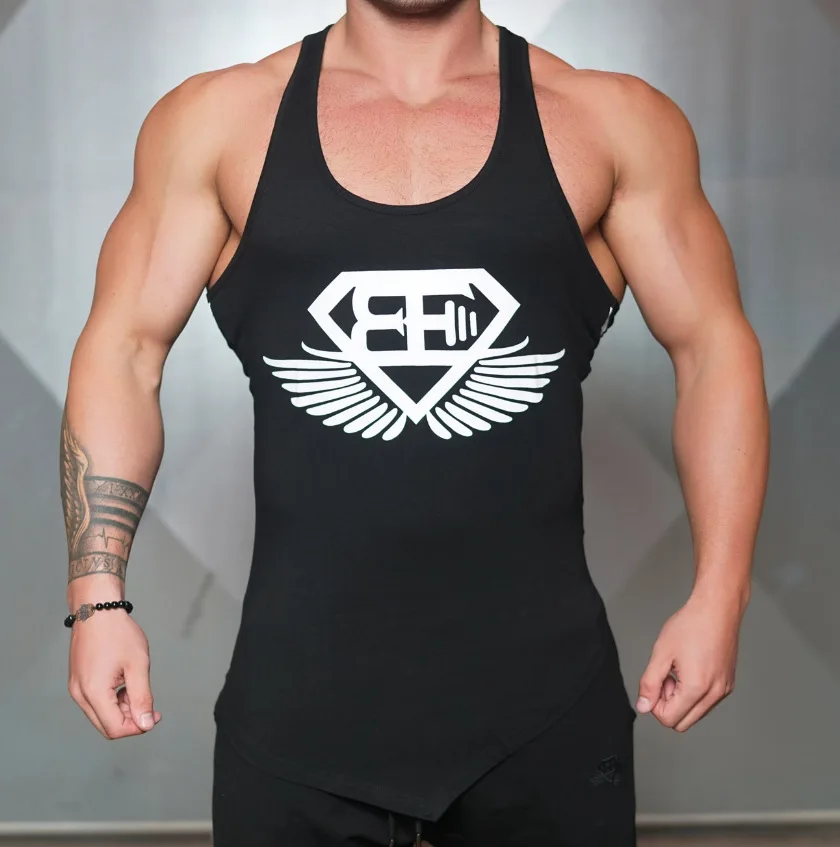 Casual Outdoor Mens Vest Bodybuilding Slim-fitting Vest Quick-drying Summer Sports Vest Sweat-absorbent Breathable Tops Jogging