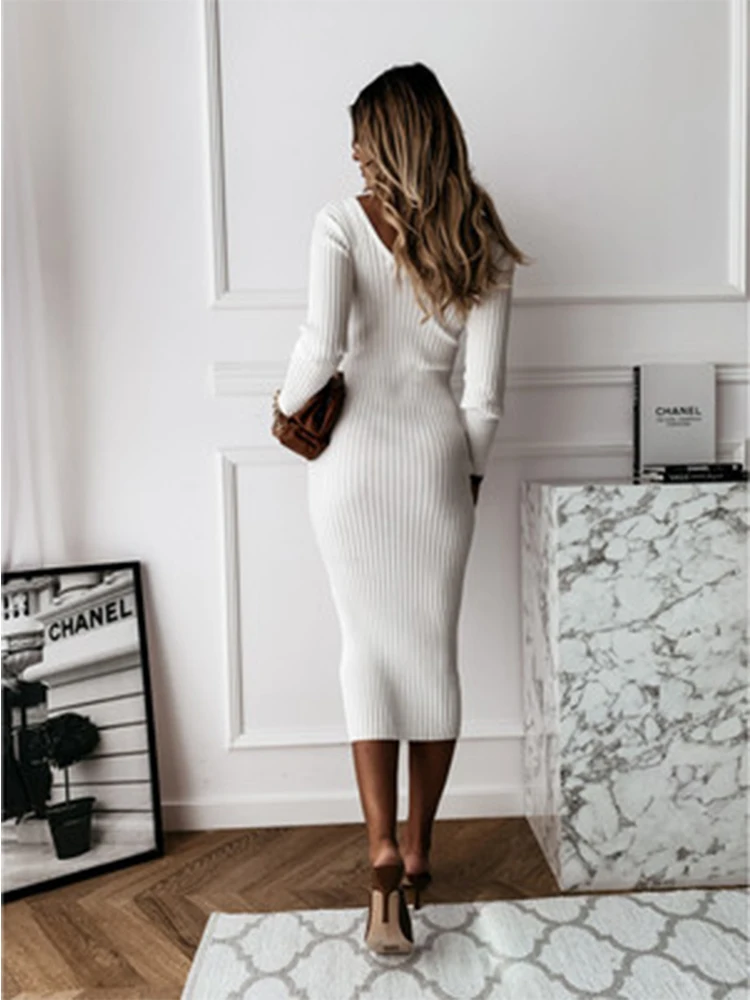 

Traf za women 202021 spring autumn v-neck solid color long sleeve pit dress trf shein dresses vestidos xnwmnz robe zaraing femme