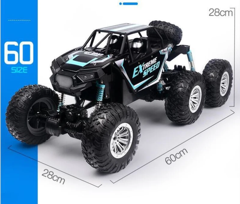 Детский подарок электрический RC автомобиль 1:8 2,4G 150M супер большой 6/4 колеса 6WD 4WD вождения независимая подвеска 360 градусов опрокидывающийся RC автомобиль