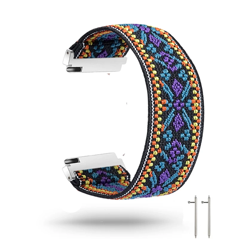 Эластичный нейлоновый ремешок для часов Samsung Galaxy Watch 46 мм active 2 40 44 18 20 22 браслет на