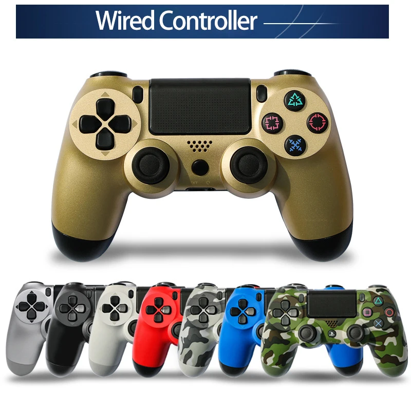 2 шт. Dualshock 4 проводной джойстик usb для PS4 PRO геймпад двойной шок консоль Playstation PS3 PC |