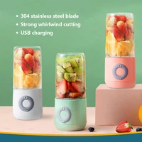 400ml mini fruit juicer wireless handheld juice extractor rechargeable electric kitchen juicer 6pcs slicers fruit vegetable tool