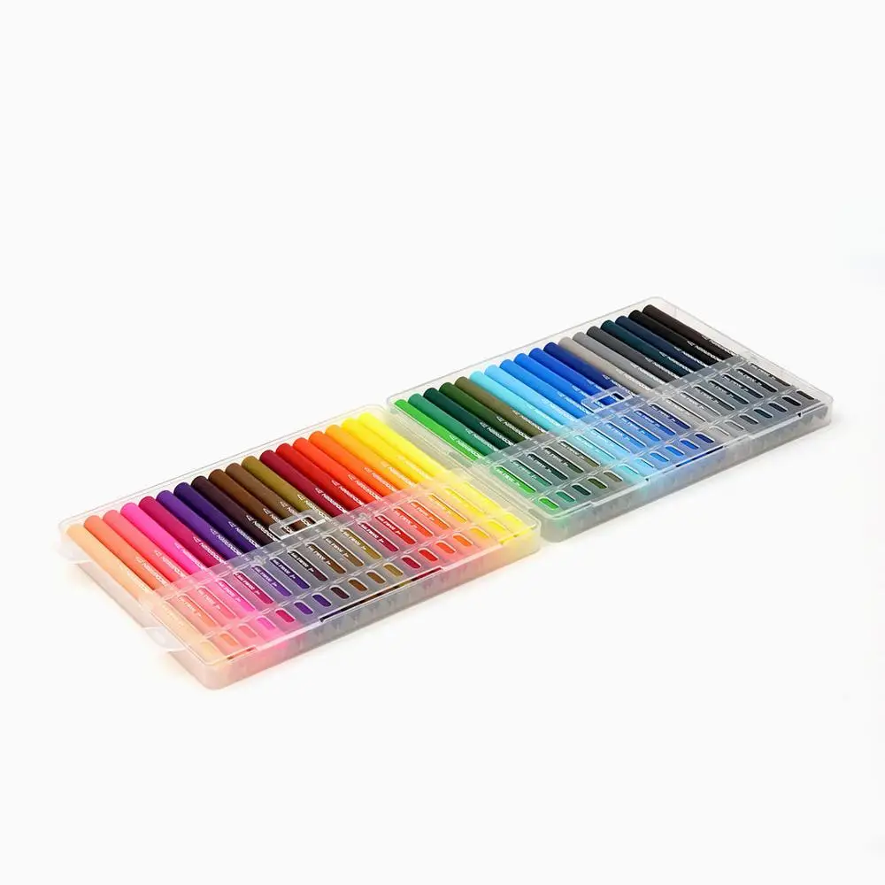 36 pcs with box Xiaomi KACO ARTIST 36 цветов двойной наконечник фломастеры живопись граффити художественные Маркеры Набор для рисования нетоксичный безопасный подарок для детей - Цвет: 36 pcs with box
