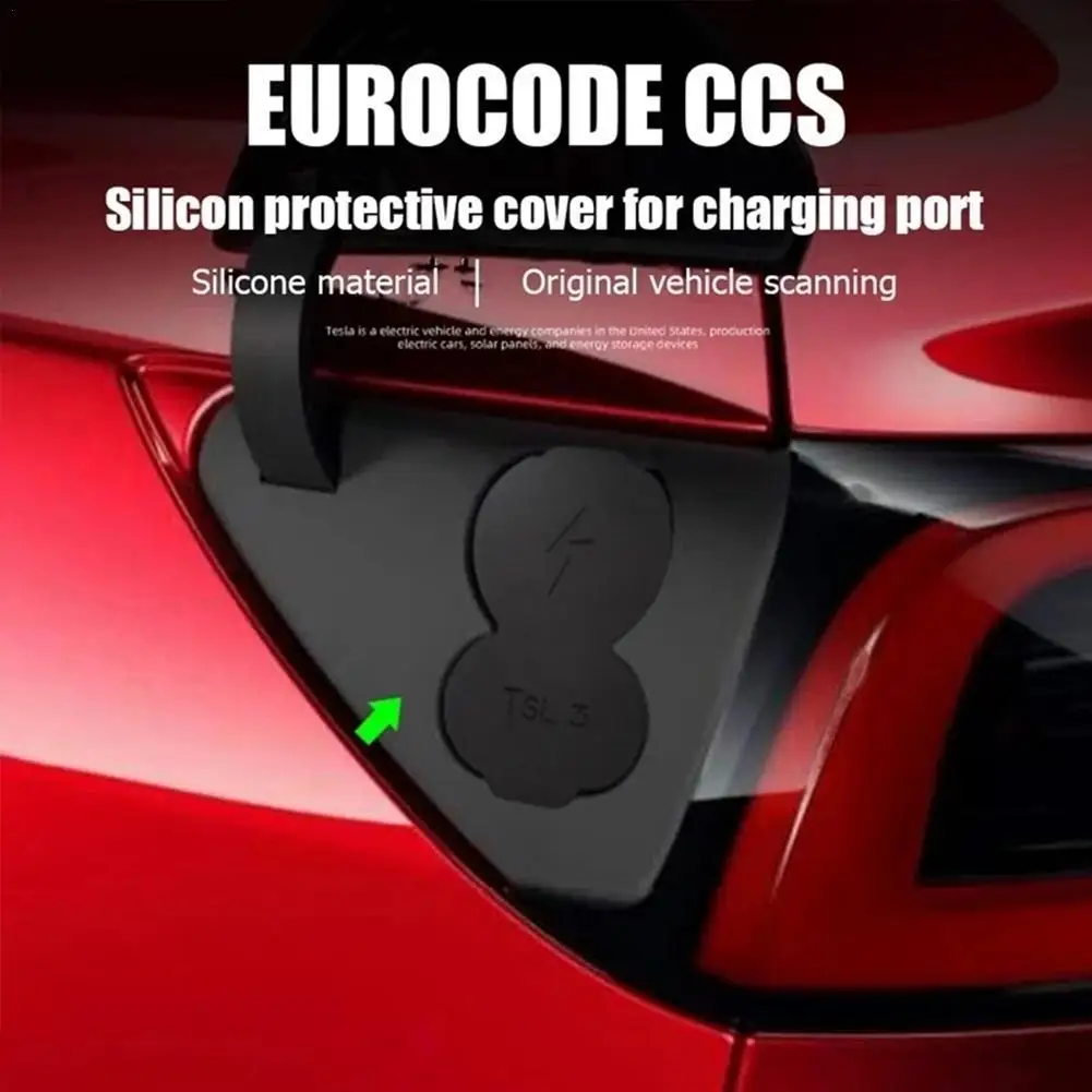

2021 New for Tesla Model 3 Accessories Europe Plug Car Charging Port Dust Protective Cover Car Model Y Model 3 Accessories