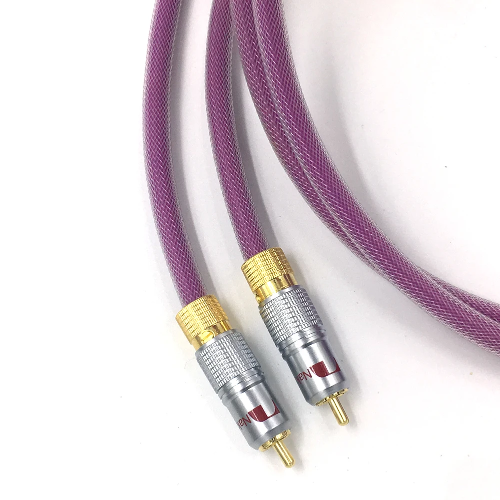 Hifi посеребренный RCA аудио кабель двойное экранирование высокое качество 2RCA к