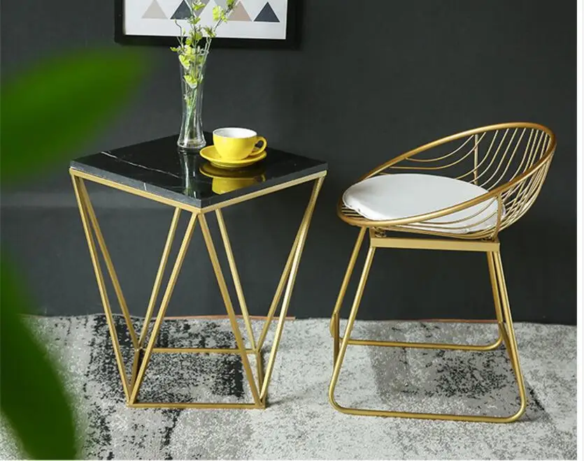 Скандинавский Маленький мраморный журнальный столик для гостиной в маленькой