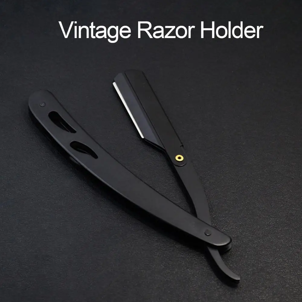 

Бритва для стрижки волос для бороды, из нержавеющей стали, складная, винтажная, прямой бритвенный станок лезвий, для домашнего использовани...