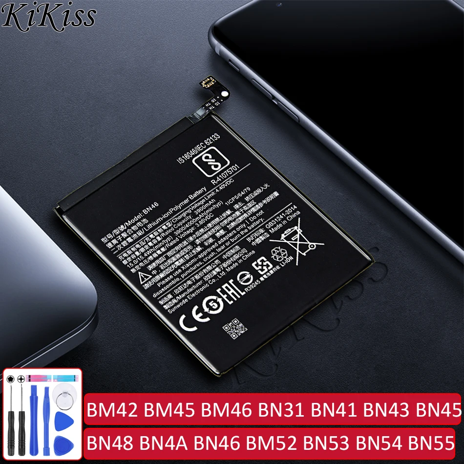 

BM42 BM45 BM46 BN31 BN41 BN43 BN45 BN48 BN4A BN46 Battery For Xiaomi Redmi Note 2 3 4 4X 5 5A 6 7 8 8T 9 9S 10 Pro Note3 Note5A