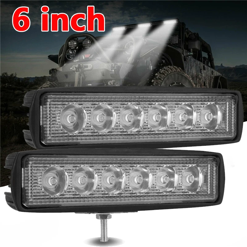 Фары рабочие светодиодные 6 светодиодный 18 Вт 2 шт. | Автомобили и мотоциклы