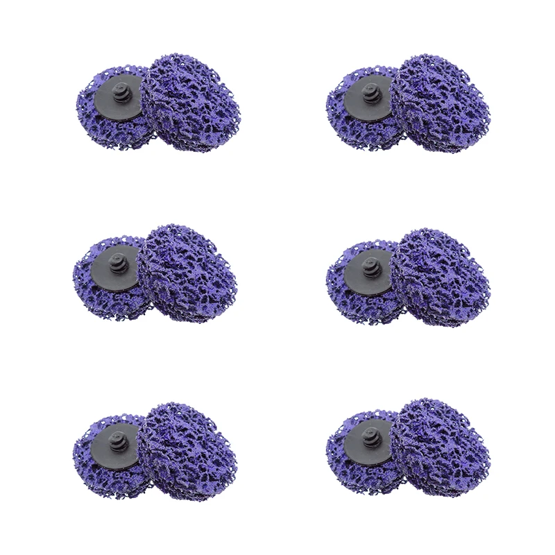 12 шт. 50 мм 2 дюймовые фиолетовые диски для очистки и прокладки с быстросменным
