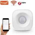 Беспроводной инфракрасный датчик движения Tuya ZigBeeWiFi, охранная сигнализация с управлением через приложение