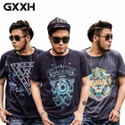 Футболка GXXH мужская оверсайз с принтом, Повседневная модная рубашка с коротким рукавом, топ, большие размеры 4xl 5xl 6xl 7xl, на лето