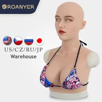 roanyer realistic silicone handmade may masken with breasts artificial%c2%a0female masquerade for man fake boobs d cup cosplay