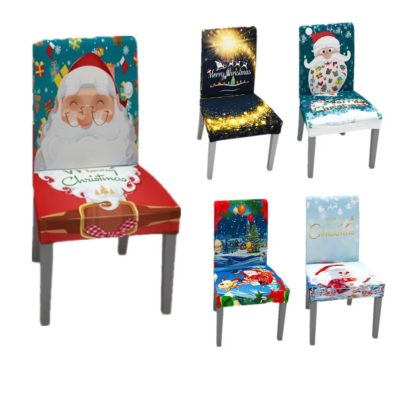 Чехол для рождественского кухонного стула чехол обеденного сиденья съемные