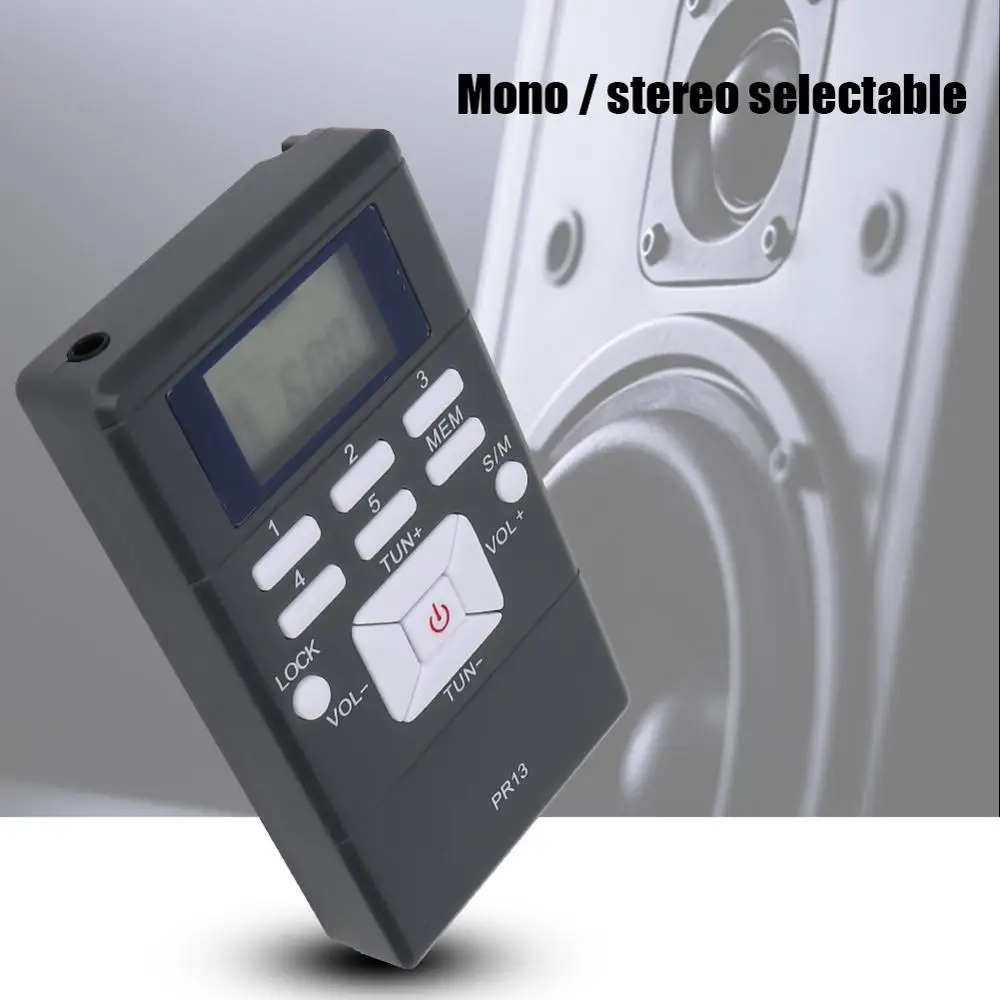 Портативный Радио Аудио приемник Цифровой FM 60~ 108 МГц радио приемник моно/стерео с 30 уровнями регулировки громкости