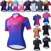 short sleeve women cycling jersey 2021 mtb road bike jacket pro female bicycle clothing mujer cycling shirt maillot ciclismo