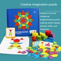 childrens educational jigsaw puzzle toys montessori 3d board games for kids wooden shape recognition geometric tangram gifts