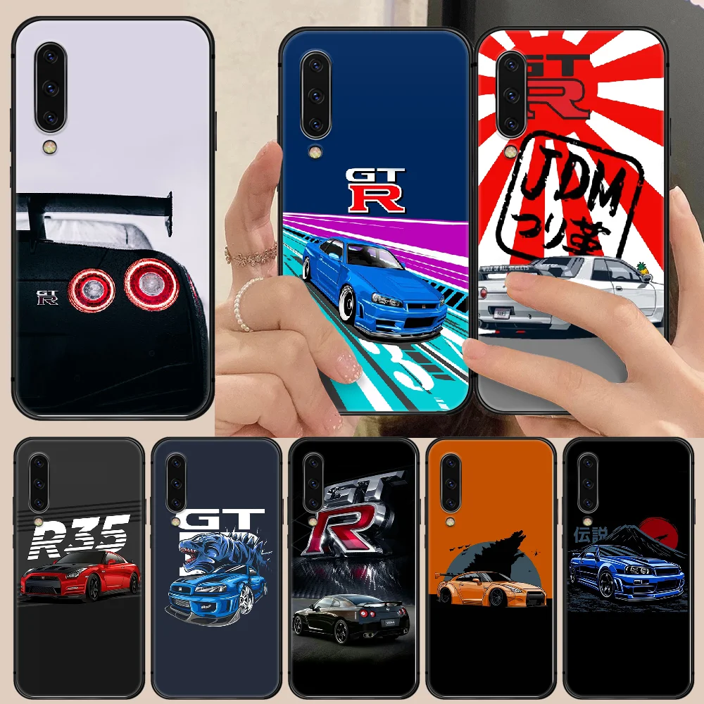 

Cool GTR Car Phone Case Cover For Samsung Galaxy A10 A20 A30 E A40 A50 A51 A70 A71 J 5 6 7 8 S black cover luxury Etui silicone