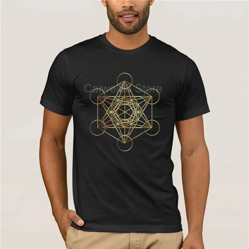 Модная мужская футболка с принтом брендовая коротким рукавом Метатрон s Cube Sacred
