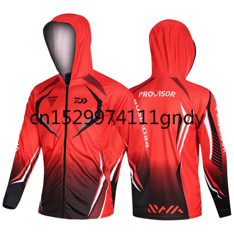 

2020 Famous Brand Men Daiwa Sports Fishing Outdoor Mesh Breathable Hood Mens Fishing Clothes Dawa New White Fishing Jersey