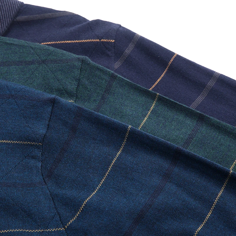 Мужская Повседневная рубашка-поло в полоску с длинным рукавом | одежда