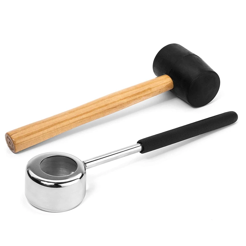 Hot Coconut Opener Set For Young &amp Mature Coconuts By Tools Meat Removal With Hammer Stainless Steel Knife |Premiu | Дом и сад