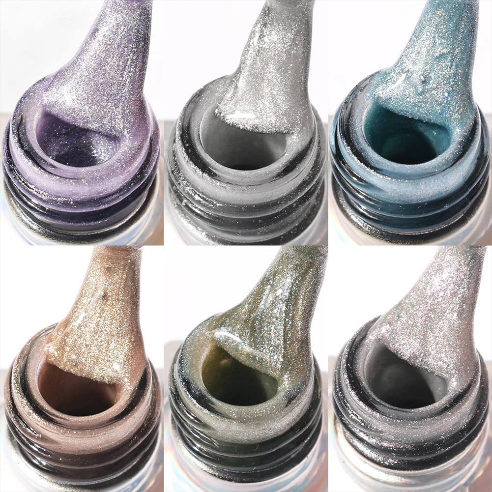 Гель-лак для ногтей кошачий глаз УФ/светодиодный меняющий цвет | Красота и