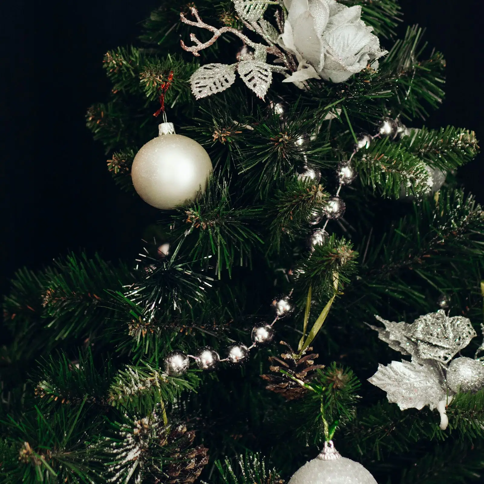 1pc Christmas Tree Beads Garland Strands Chain For Wreath Decoration ​Beads Decorative Party Xmas | Дом и сад