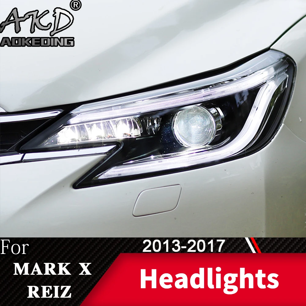 

Head Lamp For Car Toyota Mark X 2013-2017 New Reiz Headlights Fog Light Day Running Light DRL H7 LED Bi Xenon Bulb Car Accessory