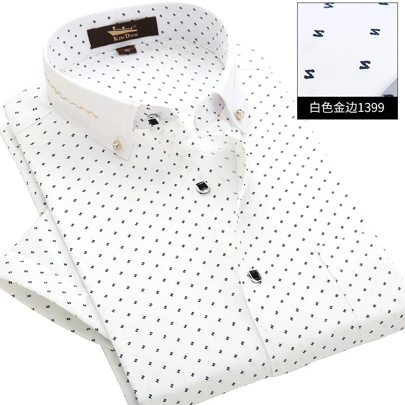 

Golden Shield summer men's Short Sleeve Shirt business casual Korean slim fit white shirt half sleeve professional dress shirt
