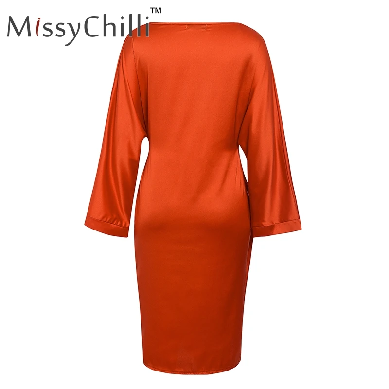 MissyChilli с расклешенными рукавами длинный широкий шарф платье женское зимнее миди