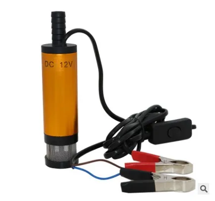 Portable Mini 12V 24V DC Electric Submersible Pump For Pumping Diesel Oil Water Aluminum Alloy Shell 12L/min Fuel Transfer Pump