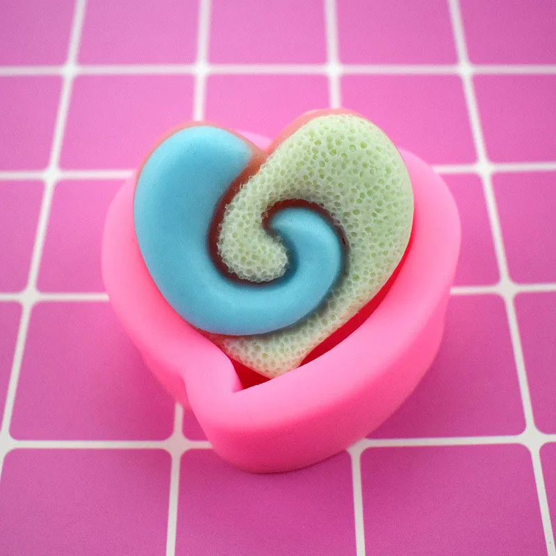 

Силиконовая форма для мыла для изготовления спиральной кардиоидной помадки, форма «сделай сам», украшение для торта ручной работы, формы дл...