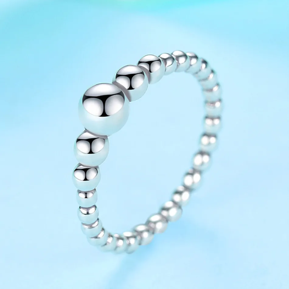 Оригинальный 100% 925 Серебряные кольца для женщин Свадебные составной круглый шар