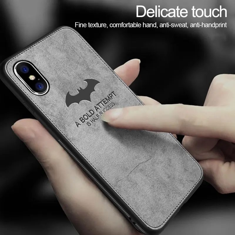 Роскошный тканевый мягкий кожаный чехол для телефона iPhone X XS 7 8 6 6S Plus силиконовые