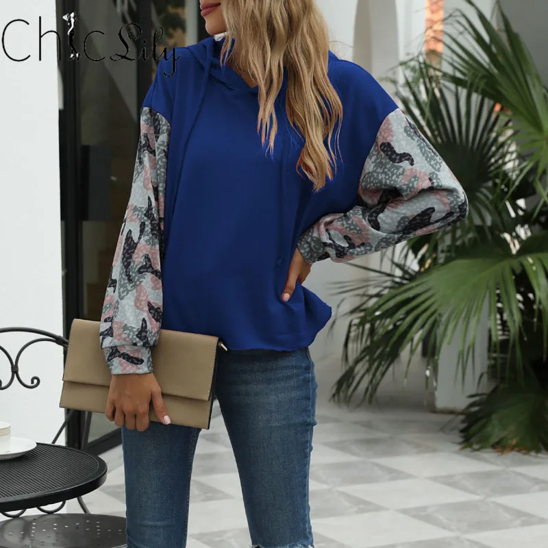 

Chiclily Women Hoodies Sweatshirts 2020 Autumn Winter Long Sleeve Pullover Female Casual Hooded Sweatshirt