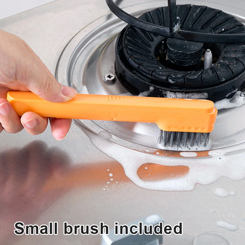 

Multifunctional Kitchen Tableware Cup Jar Cleaning Brush with Built-in Small Brush FAS6