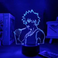 bedroom decoration bakugo my hero academia night lamp 3d lamp led light fixture holiday lighting for home lamp table
