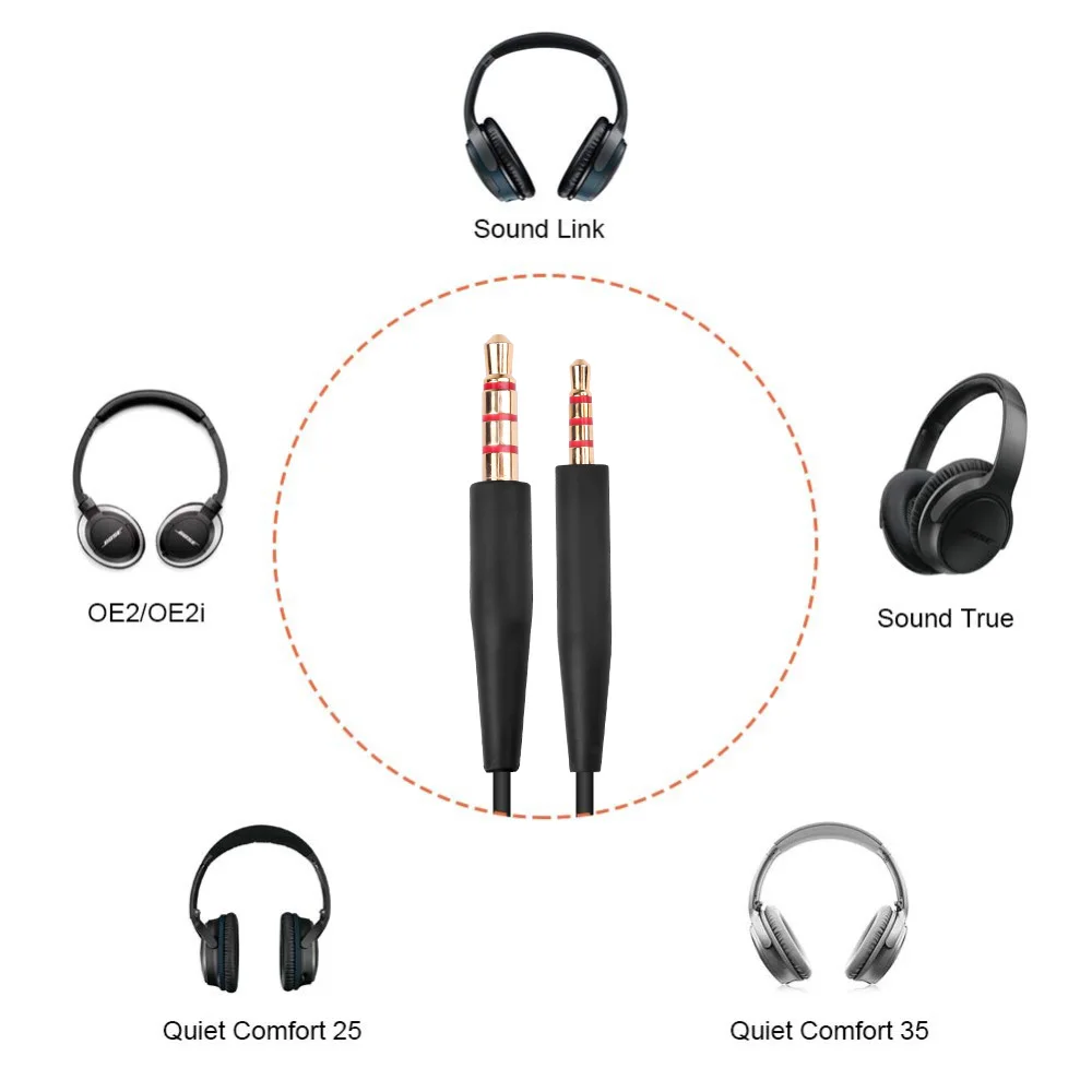 KEBIDU 2 цвета микрофонный кабель наушники аудио шнур для Soundtrue On Ear с пшеницей QC35 QC25