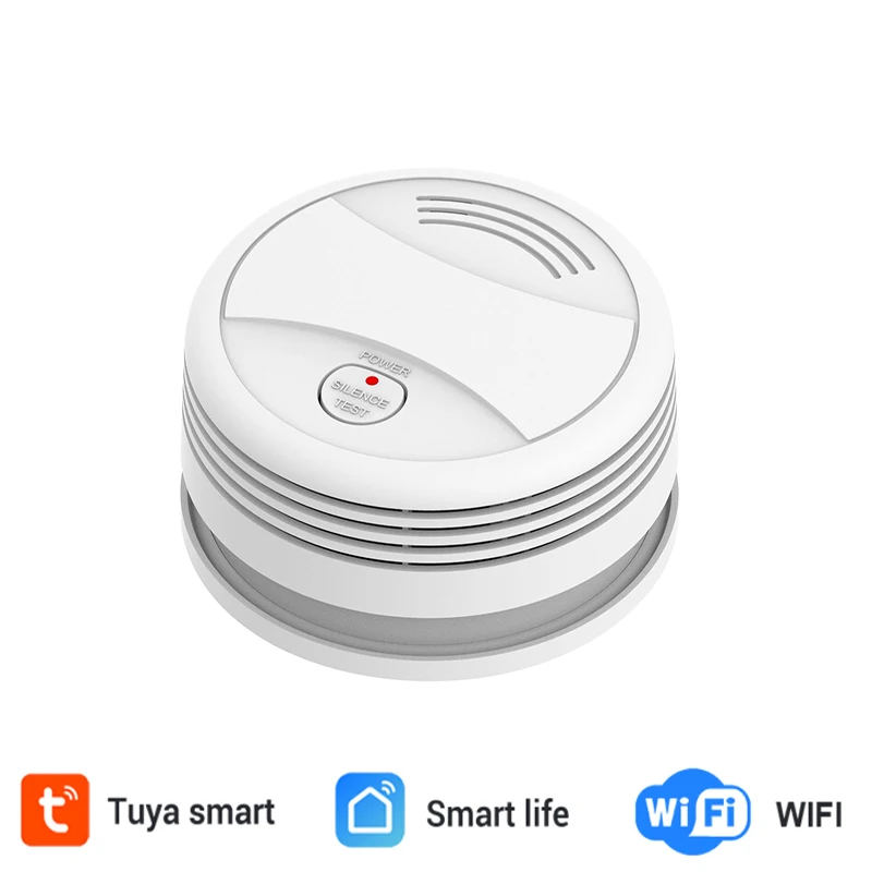 

WiFi Smoke Detector Fire Alarm Tuya APP Smart Life APP Fire Detector Smoke Sensor Security Detector For Fire Protection