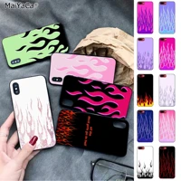 maiyaca fashion flame pattern silicone black phone case for iphone 13 11 pro xs max 8 7 6 6s plus x 5s se 2020 xr cover