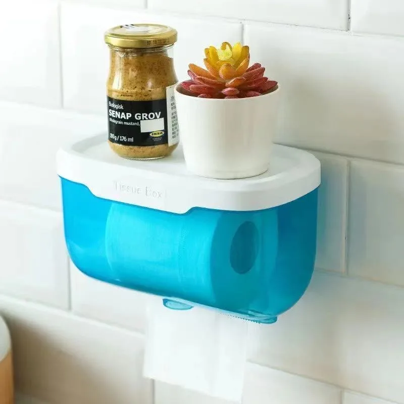 Держатель для туалетной бумаги без перфорации, коробка для салфеток, водонепроницаемый стеллаж для хранения туалетной бумаги, Товары для в...