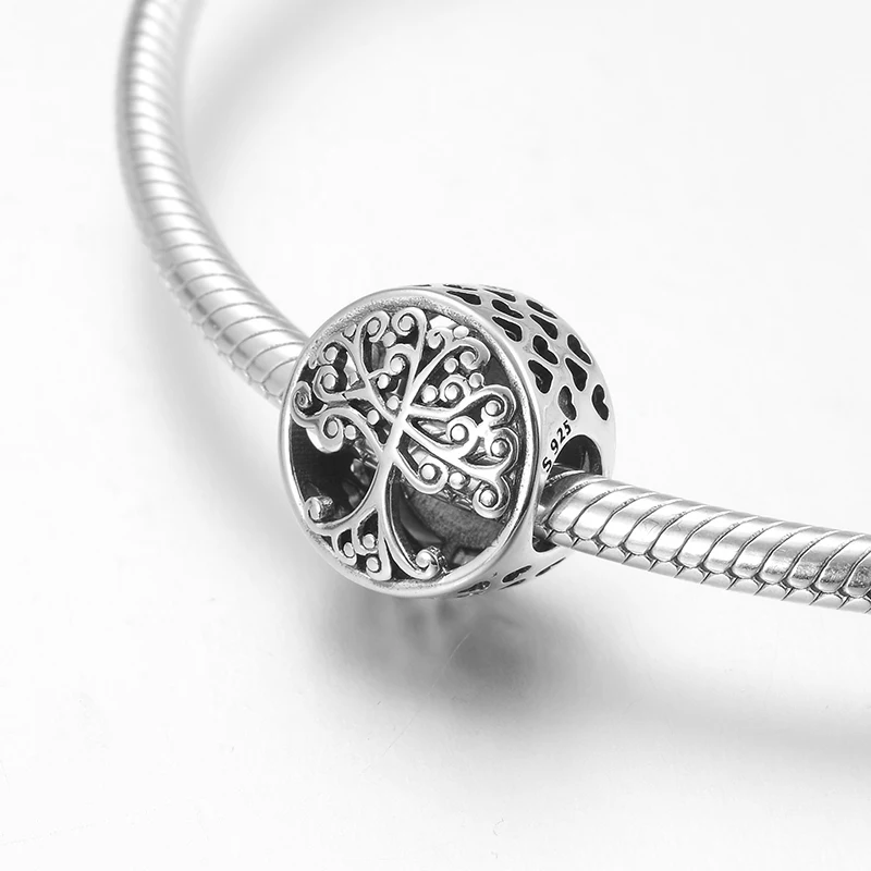 Модные круглые бусины из стерлингового серебра 925 пробы сделай сам изящные как