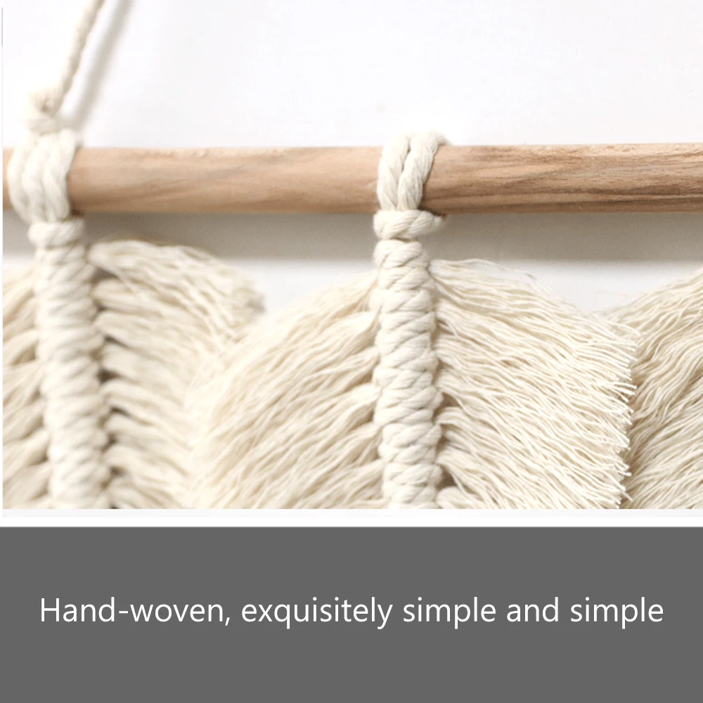 

Nordic Style Hand-Woven Exquisite Soft And Comfortable Feather-Like Tapestry Pendant Bohemian Style Wall Hanging Wall Decoration