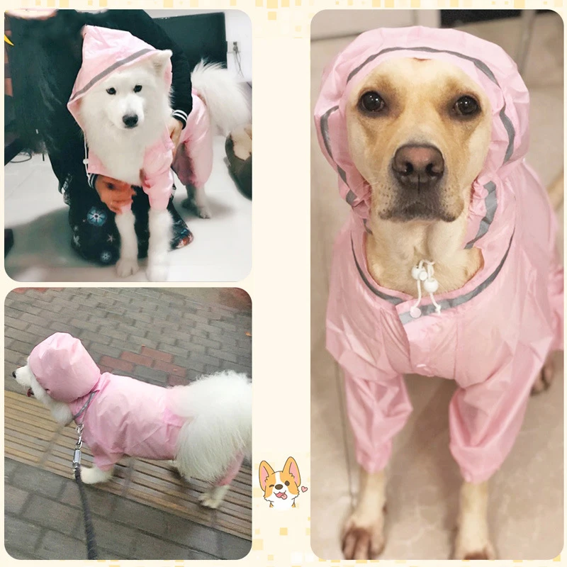 Открытый плащ для больших собак Одежда водонепроницаемое пальто домашних