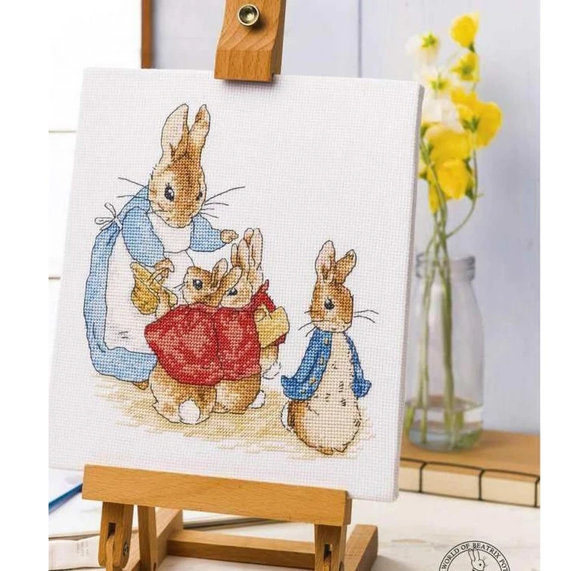 Милый комплект для вышивки крестиком Кролик Питер флапси мэпси хлопковый хвост